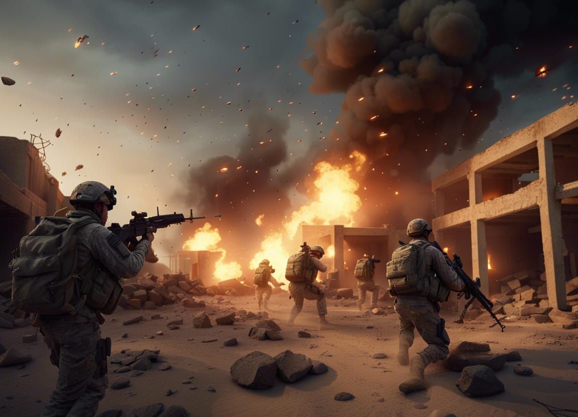 US Soldiers in Helmand Province Firefight at Night