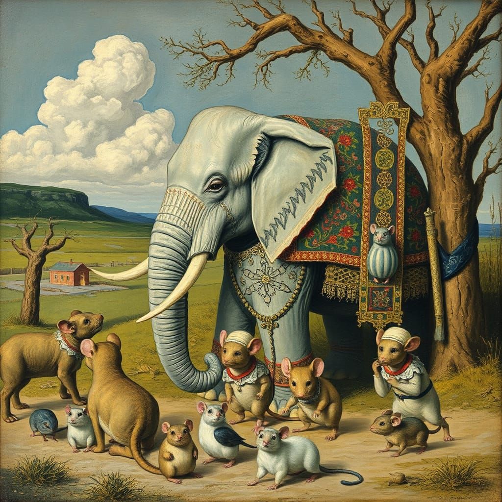 Elephant of Cúailnge Stolen: Celtic Mythology Art