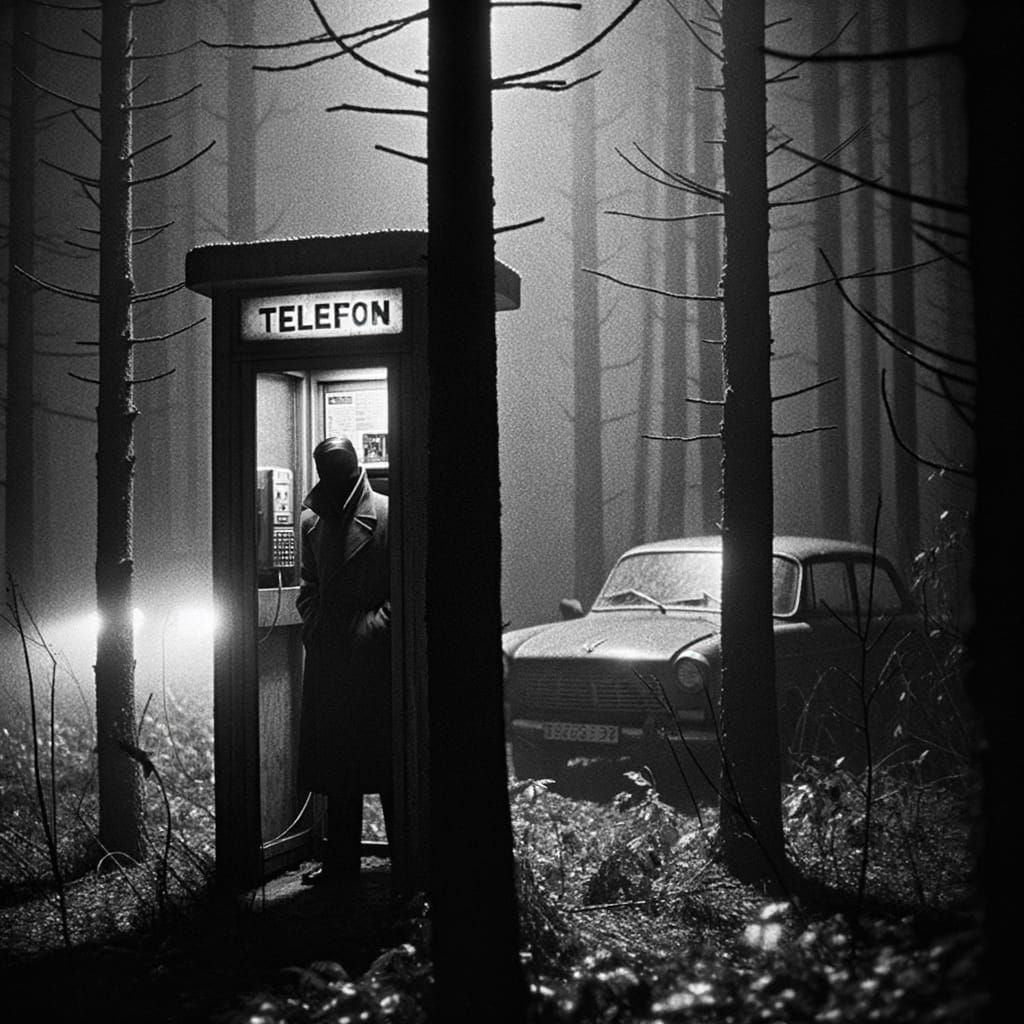 1980s East German Surveillance Photo: Secret Night Shot