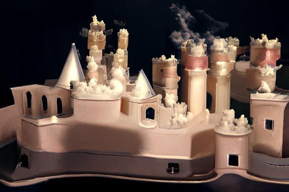 Dreamy Castle in the Sky Miniature Model