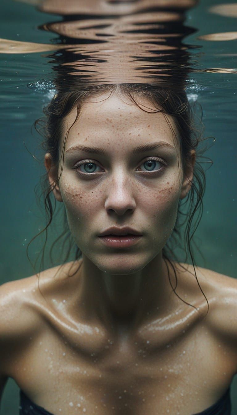 Macro Portrait of Water Nymph, Detailed Photography