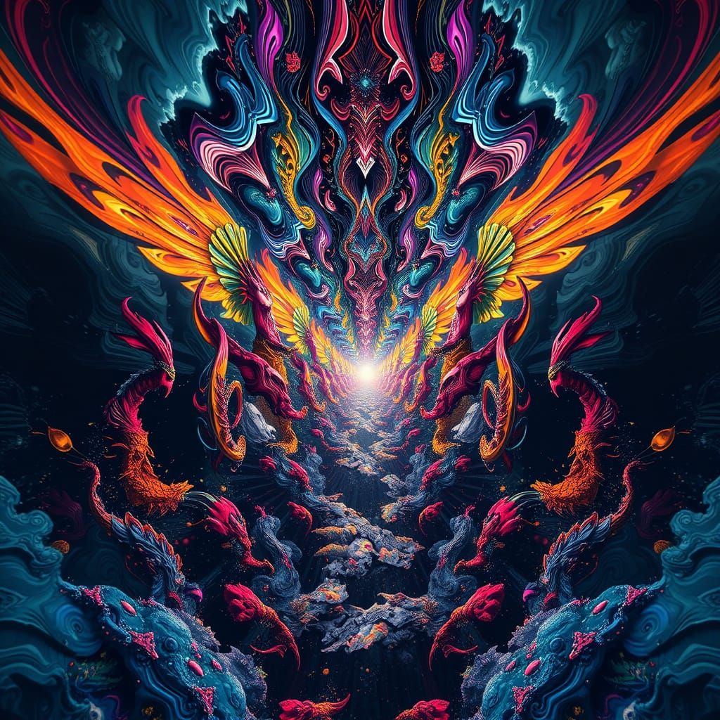 Surreal Fantasy World Unfolds with Deep Color and Intricate ...