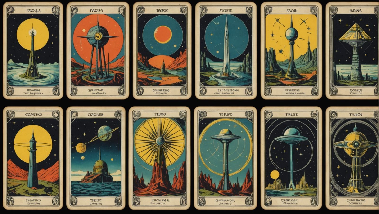 Sci-Fi Tarot Deck: Vintage Future Divination