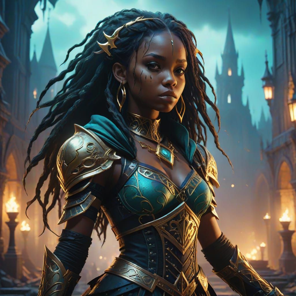 Ethereal Dark Fantasy Goddess in Gothic Kingdom Hearts Attir...