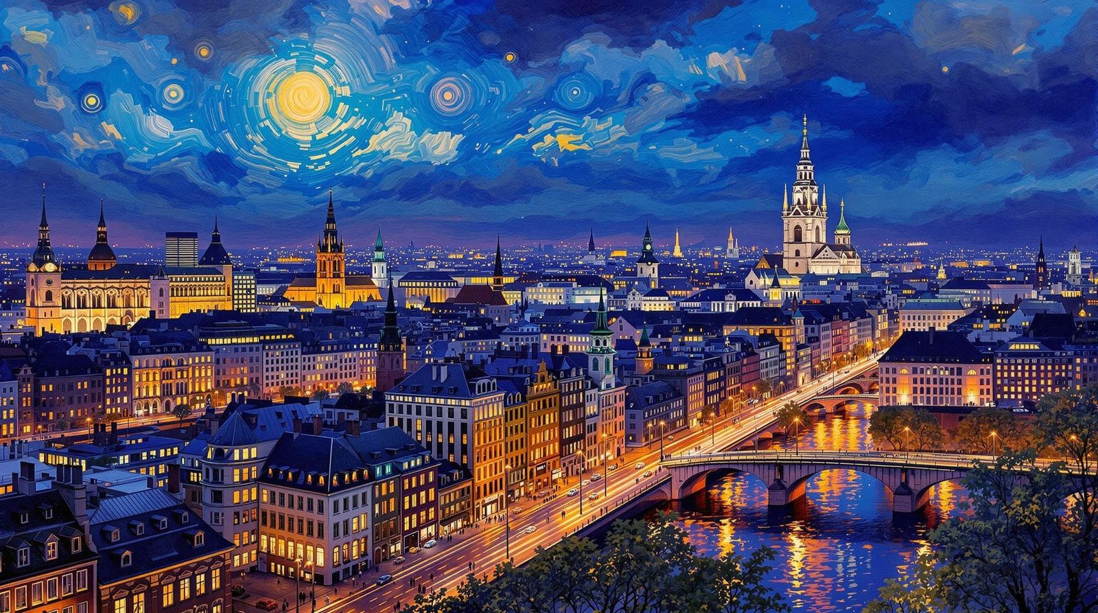 Frankfurt am Main, Germany, by Van Gogh