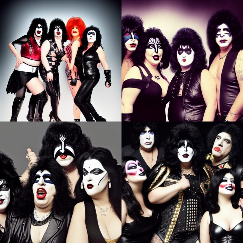Plus-Size Women Recreate KISS Band Portrait