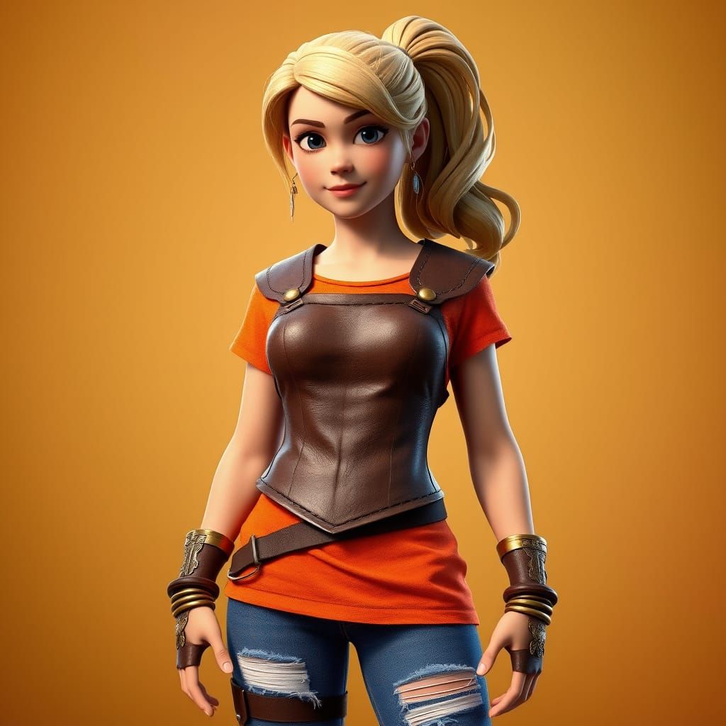 Annabeth in Ancient Warrior Regalia, Reimagined in Vibrant D...