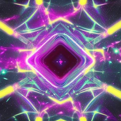 Trippy Tesseracts in Duotone 3D Render