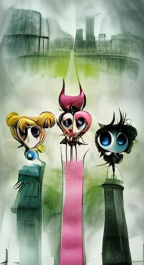 Powerpuff Girls in Stop-Motion Style
