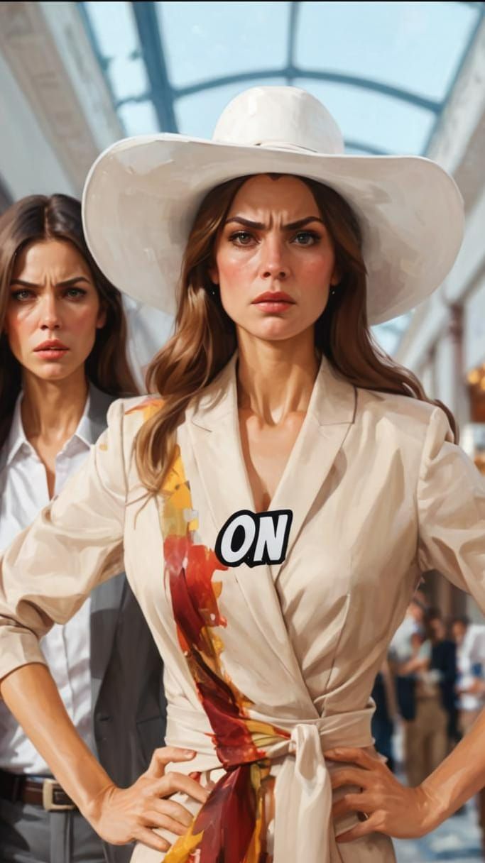 Rich Boss Woman and Assistant as 3D Disney Portrait