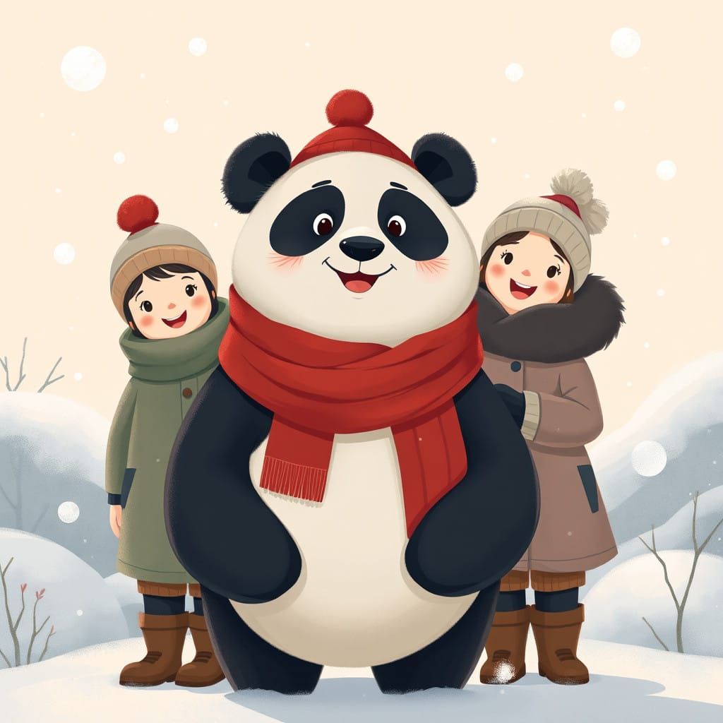Giant Panda Fu Bao Wishes Winter Cheer in Korea