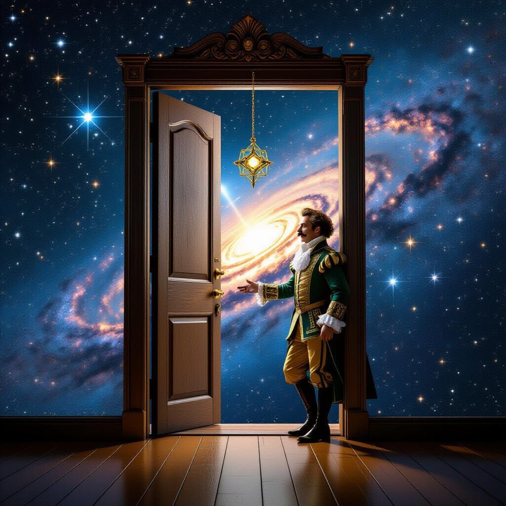 Fantasy Doorway to a Galaxy Between Worlds