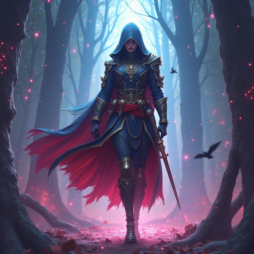 Anime Dream Assassin in Cel-Shaded Style