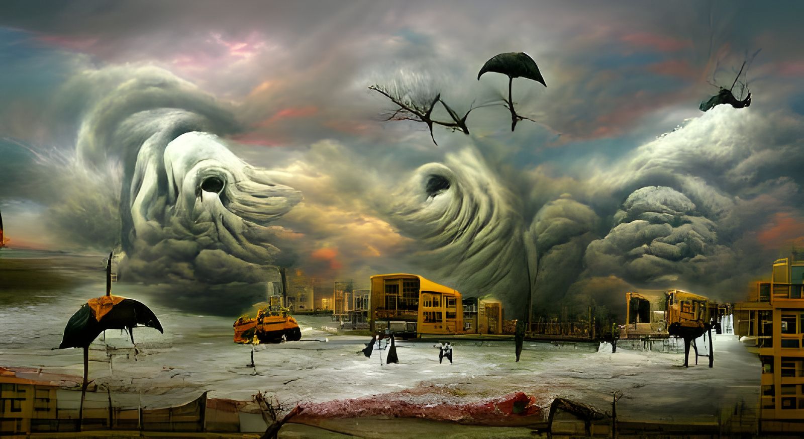 Apocalyptic Storm Devastation: A Surreal Landscape