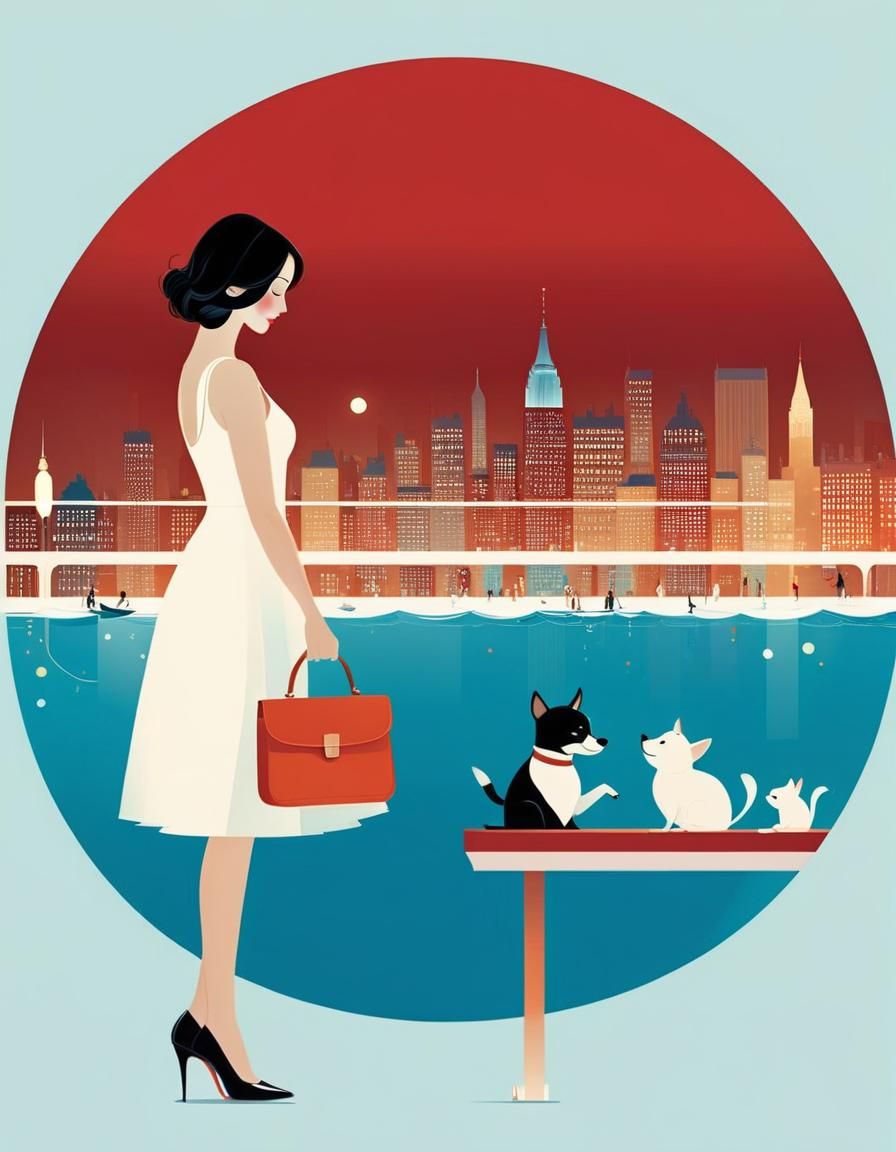 Vibrant Digital Illustration Inspired by "All Together Now"