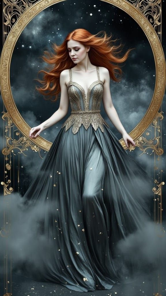 Scottish Fairy Woman in Ethereal Forest Wedding