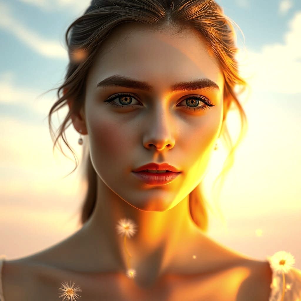 Ethereal Goddess of Love and Trust in Soft Hues