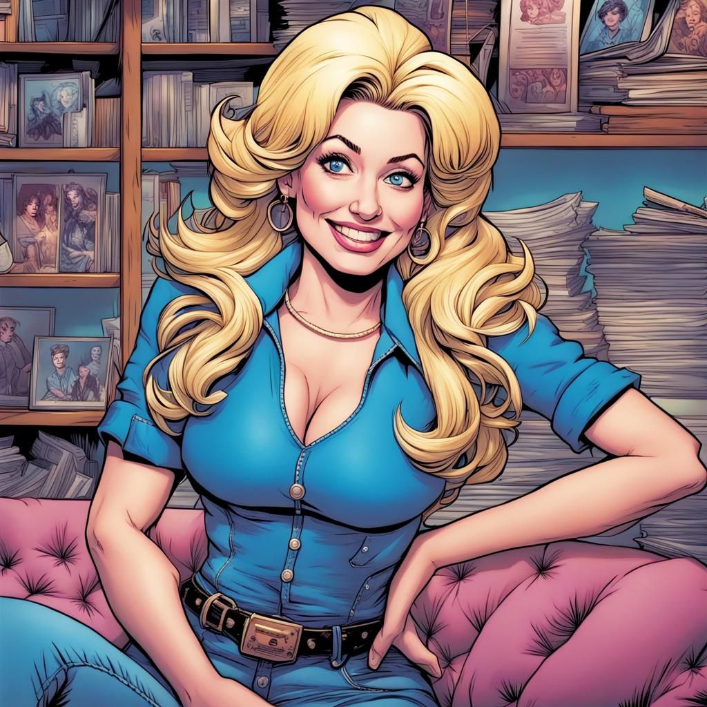 Dolly Parton as Betty Cooper in Comic Book Art