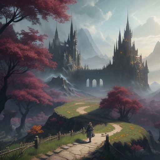 Fantastical Path Home: Detailed Matte Painting