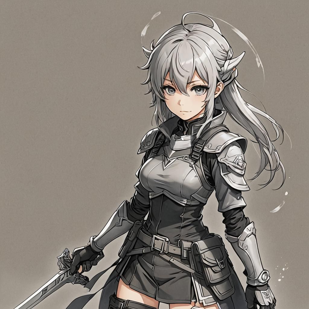 Anime Ranger Illustration in Japanese Manga Style