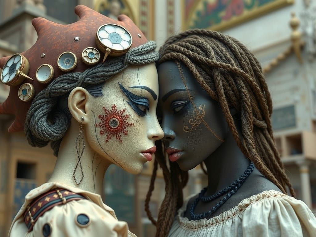 Where They Touched Split-Infinity in Their Clothes Carved fr...