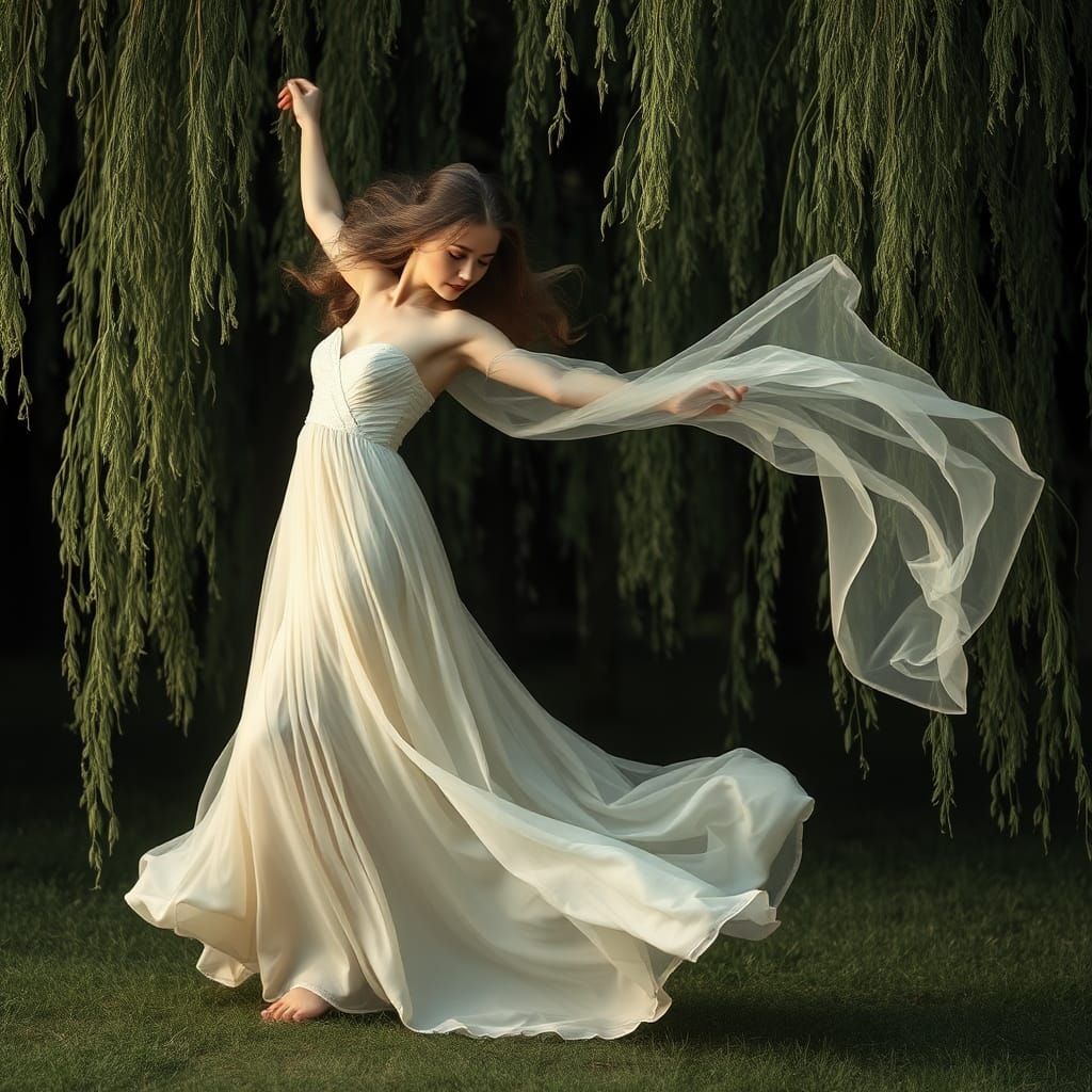 Wispy Silk Dancer in Weeping Willows