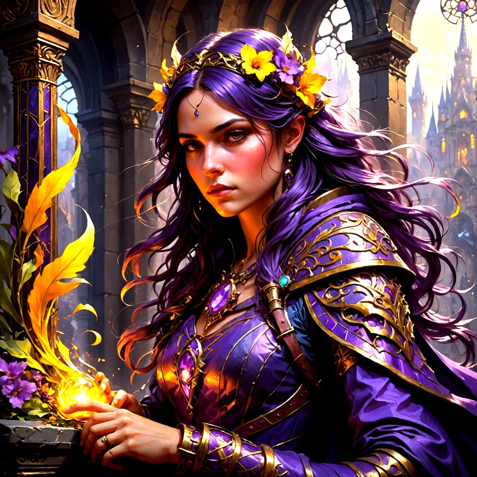 Dark Fantasy Vampire Queen in Castle