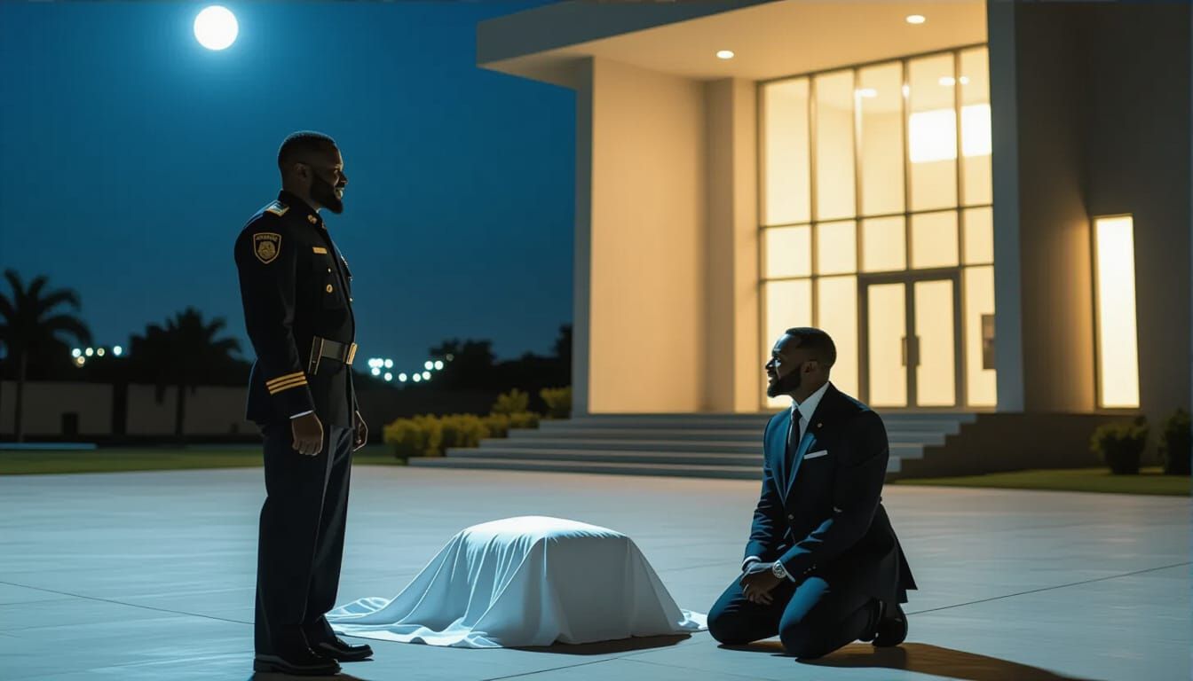 Moonlit African Megachurch Mystery: Guard Watches Pastor