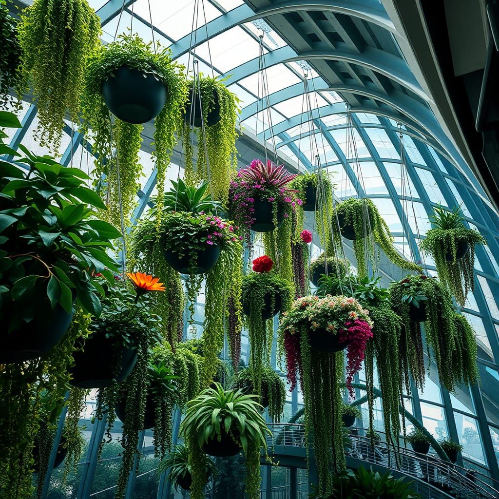 Ultramodern Hanging Garden with Intricate Details