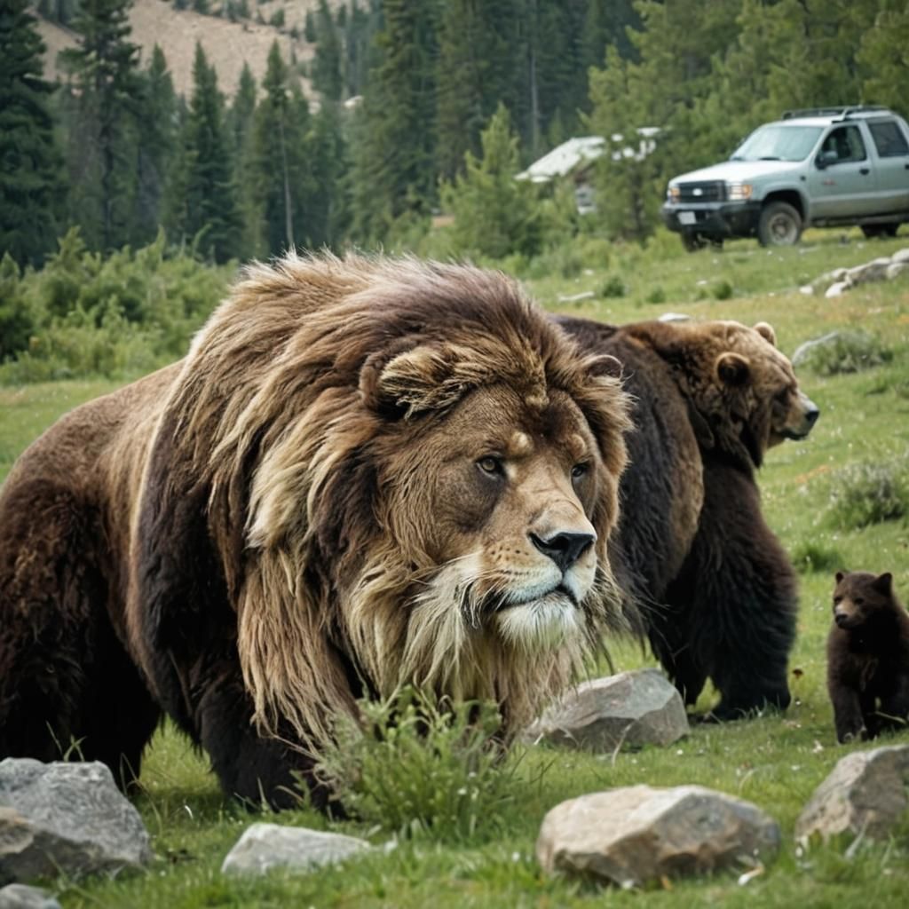 Lion-Grizzly Hybrid: The Cat Bear