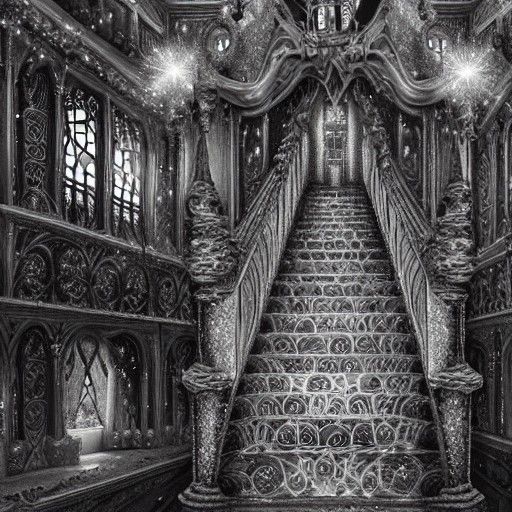 Enchanted Castle with Kaleidoscope Windows in 3D