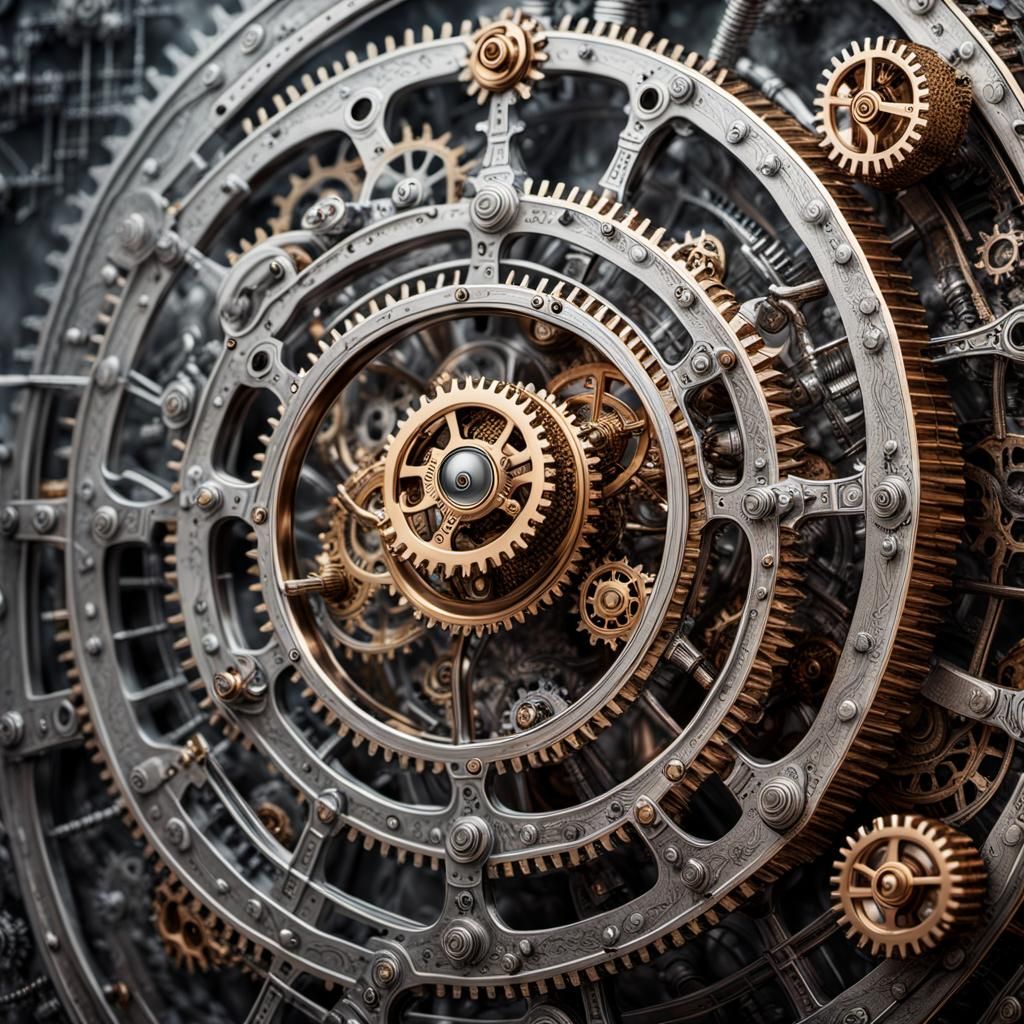 Steampunk Christmas Tree with Clockwork Gears