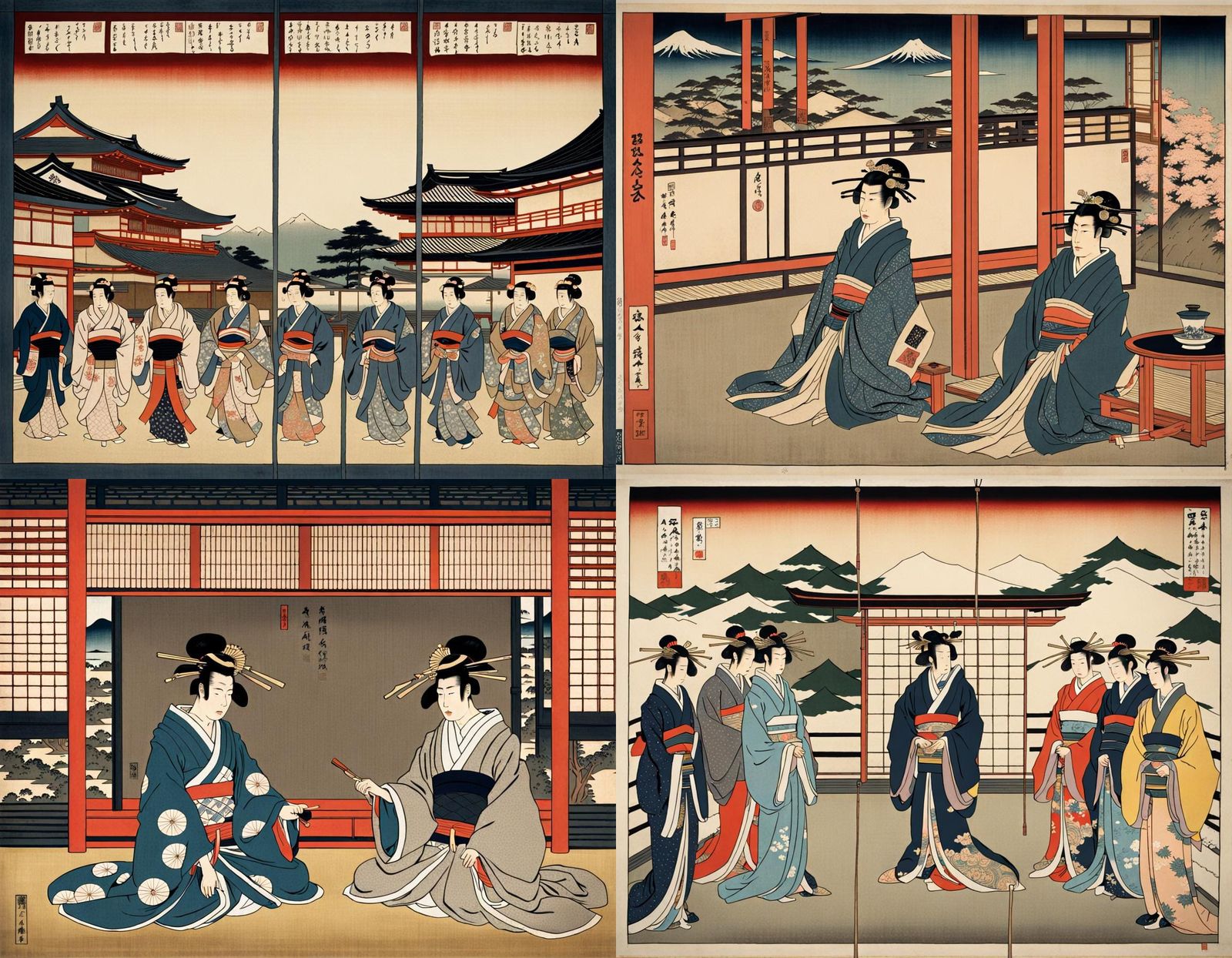 Royal Path in Ukiyo-e Style