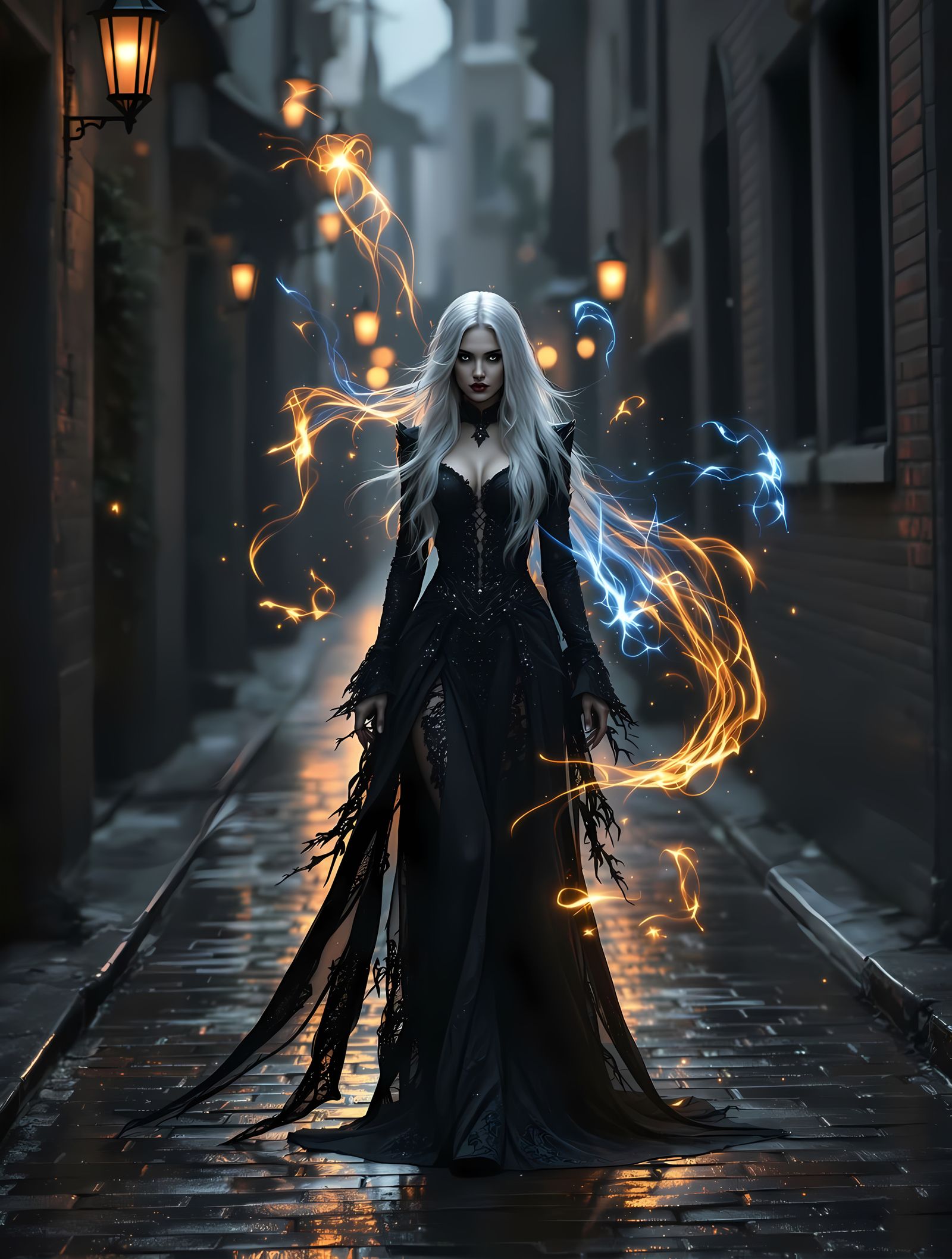 Gothic Enchantress Amidst Duality