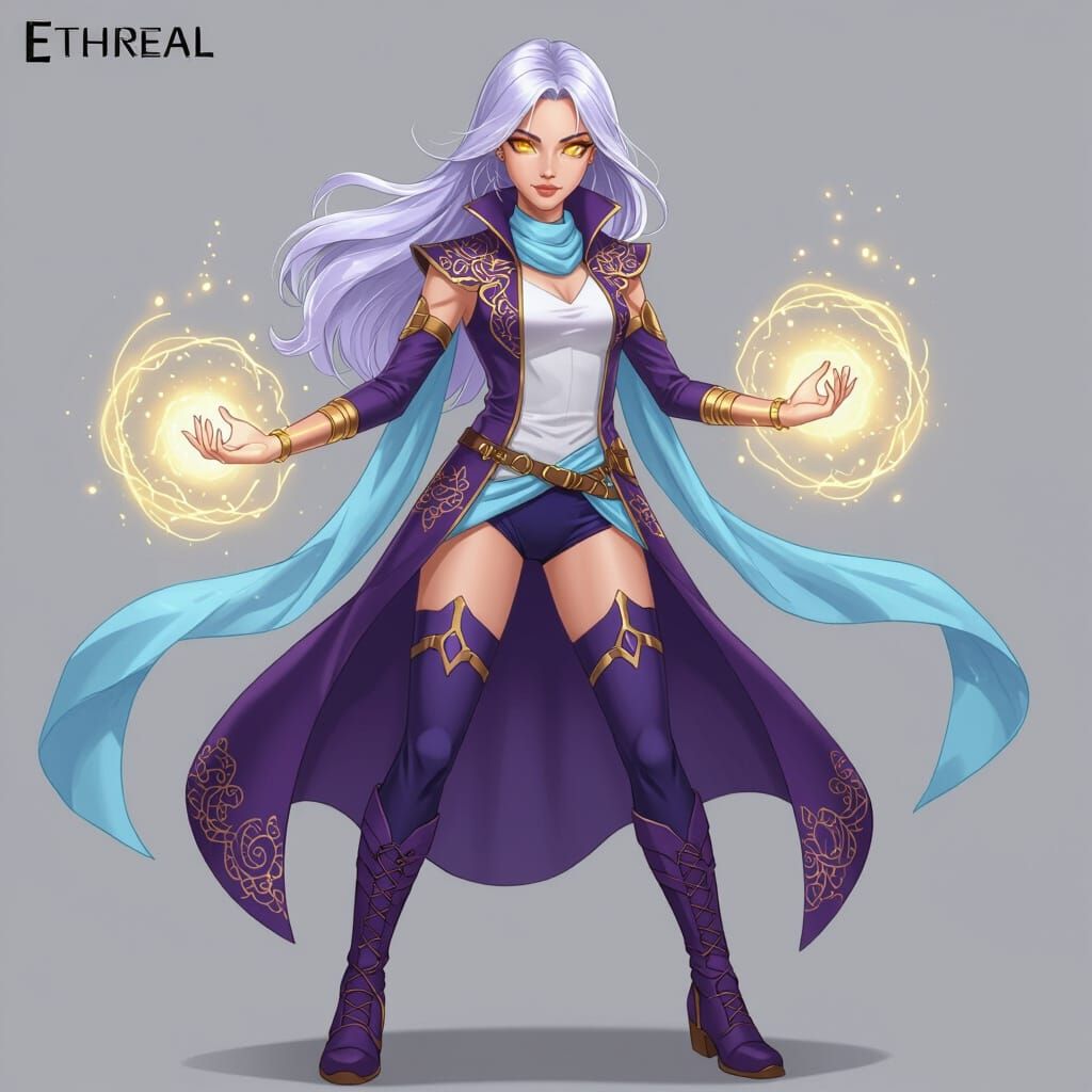 Ethreal: Superheroine Character Design in Dynamic Pose