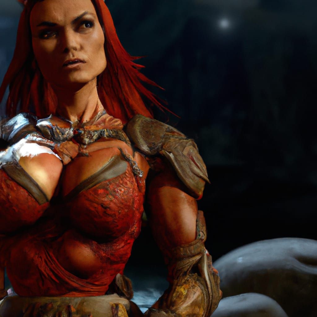 Red Sonja: Dark Fantasy Masterpiece in 8k