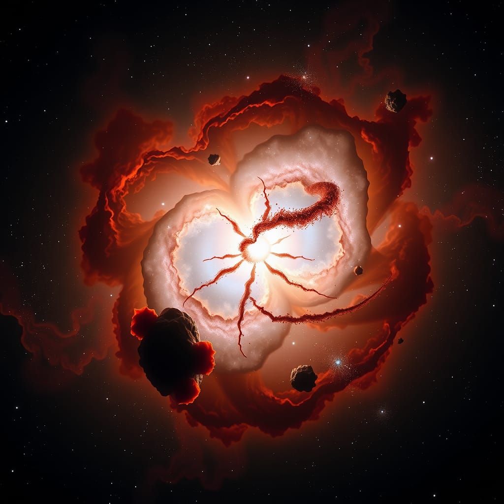 Detailed Starburst Nebula in Deep Color