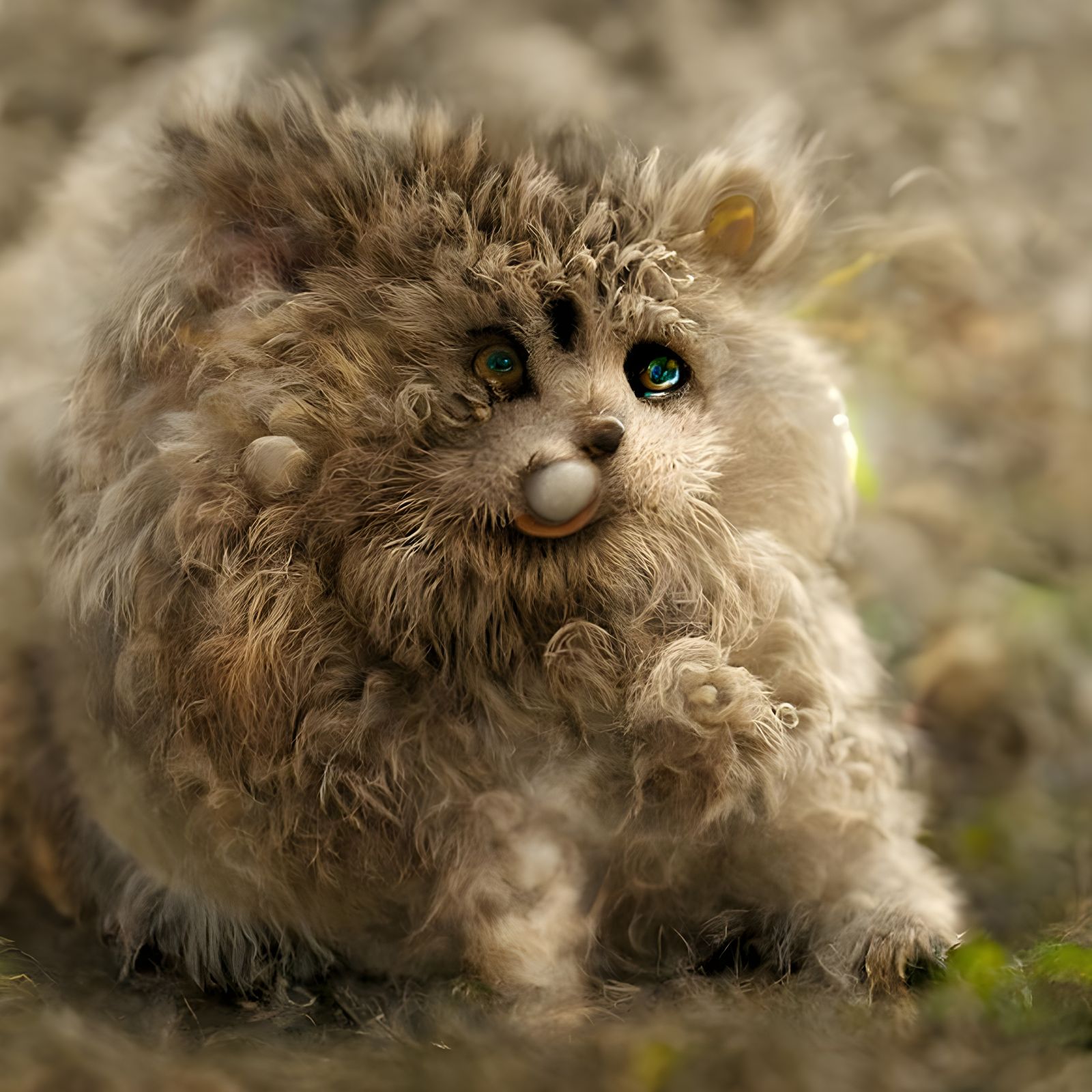 Adorable Fuzzy Creature in Ethereal Lighting