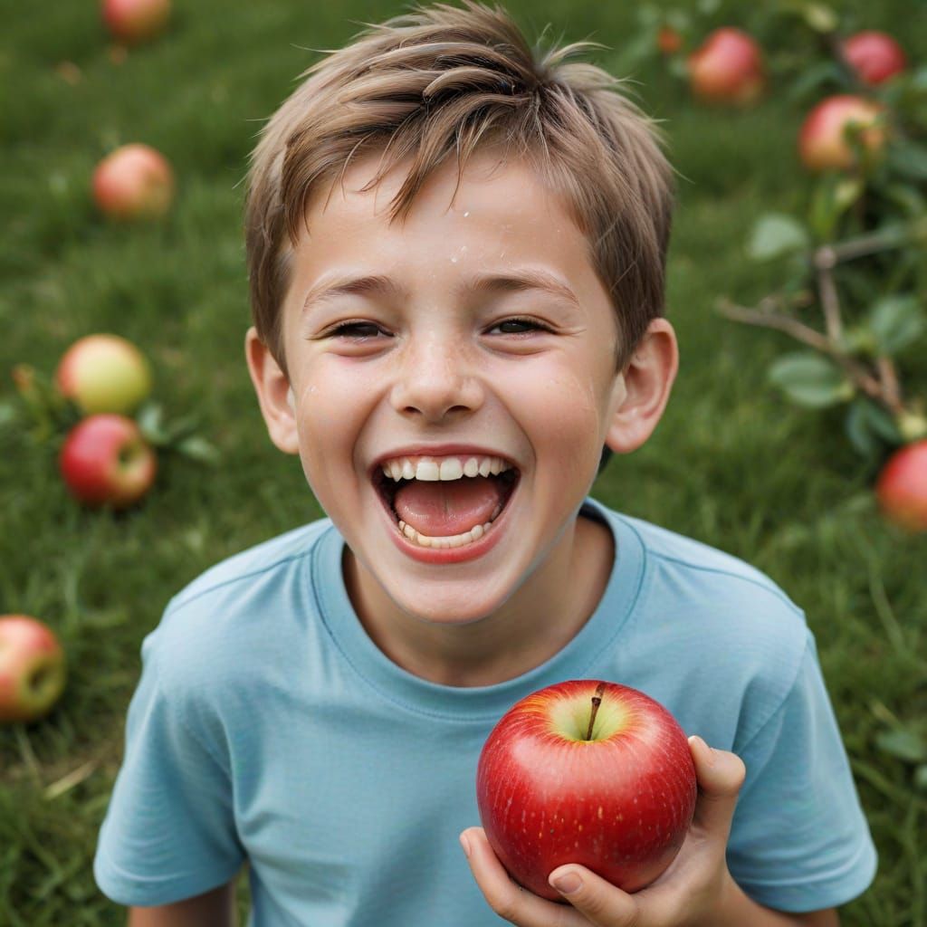 Happy apple