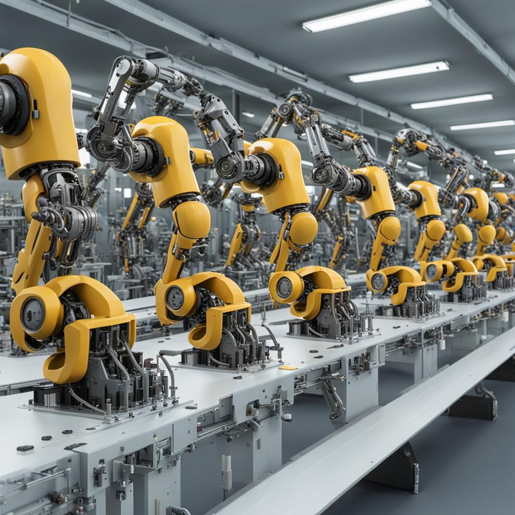 Realistic Humanoid Robots on Assembly Line