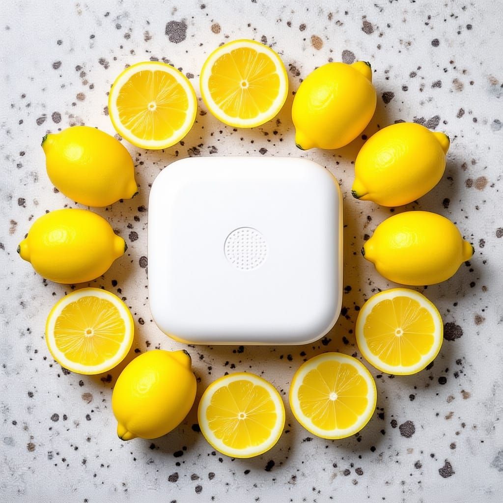 White Shower Steamer Pod with Lemon Slices
