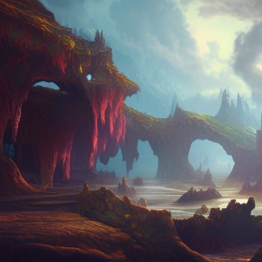 Bullying Scene in Detailed Matte Painting Style