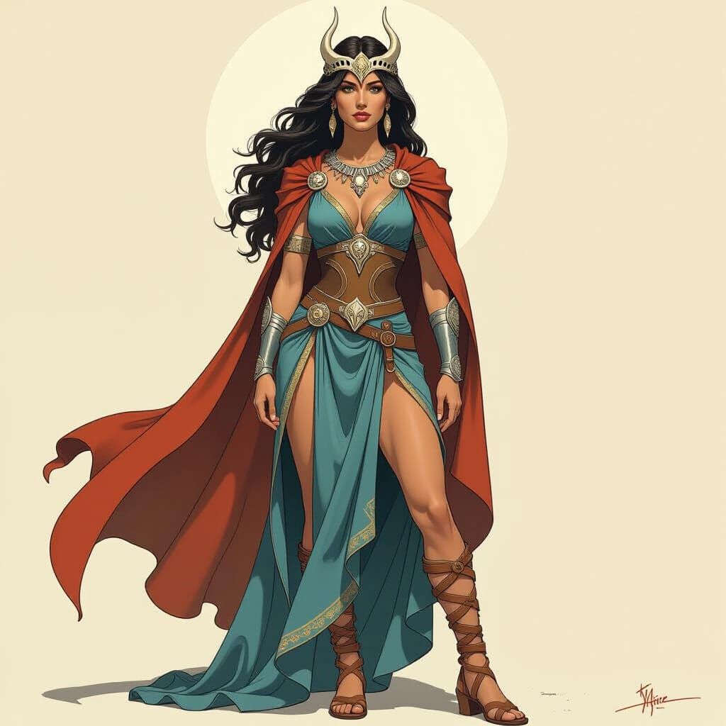 Goddess Europa in Mythological Elegance