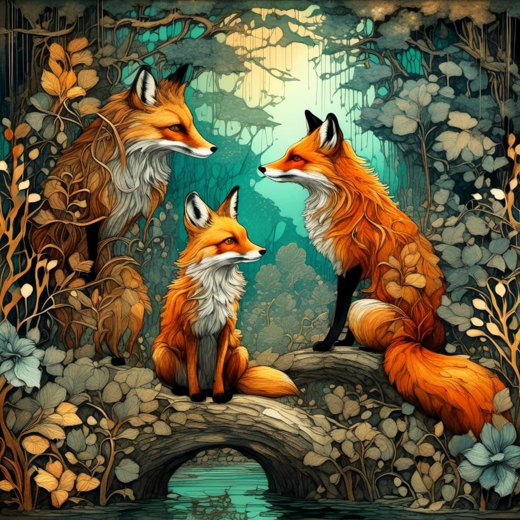 Fox and Forest Friends in Sunny Atrium