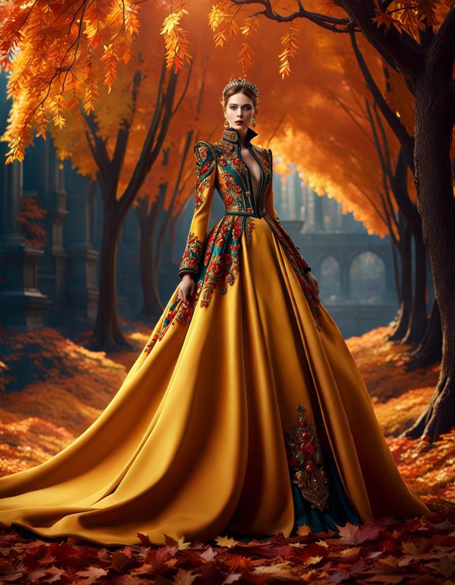 Fall Autumn Season Gown