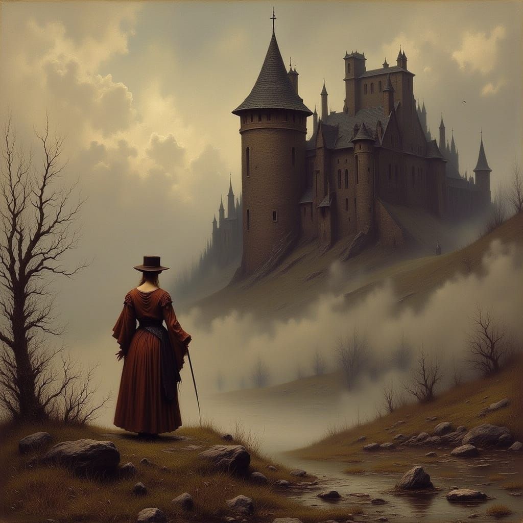 Abstract Monsters Emerge in Vibrant, Dreamlike Scene