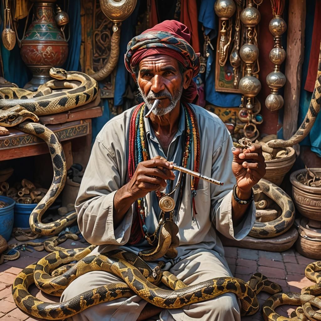 Rattle snake charmer