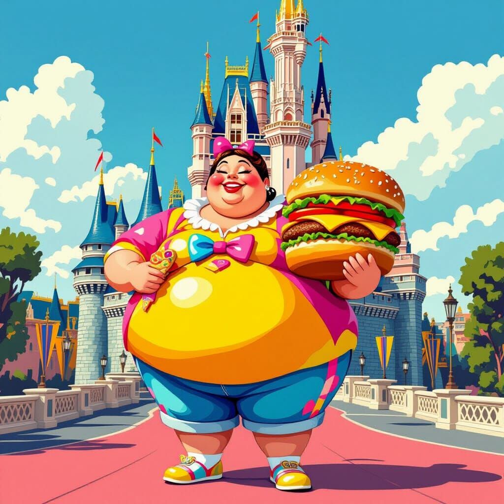 Disney Tourist Illustration in Modern Style