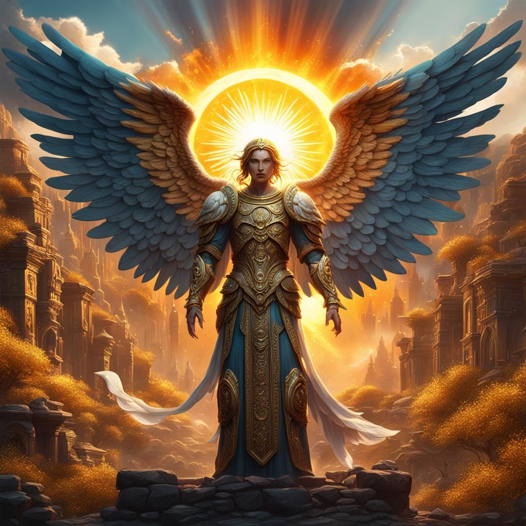 Radiant Angel in Sunlight