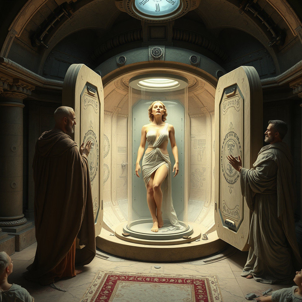 Dystopian Temple: Cryostatic Goddess Homage